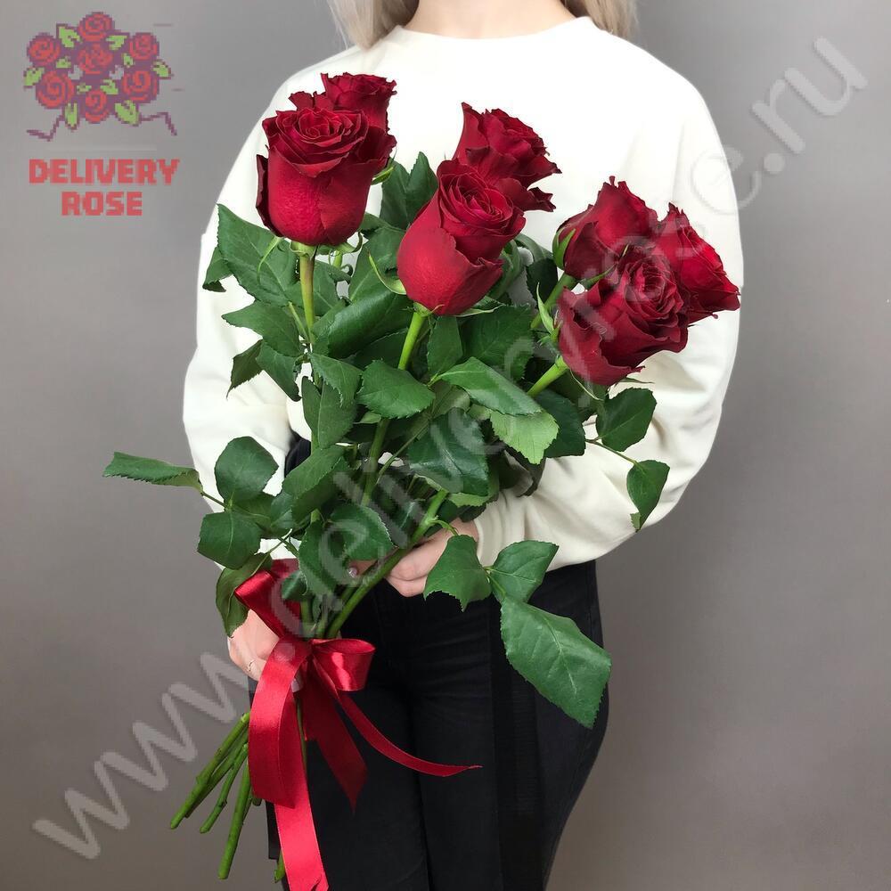 9 длинных роз 120 см 