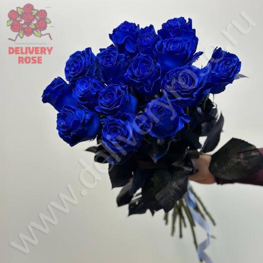 Синие розы  15 шт.