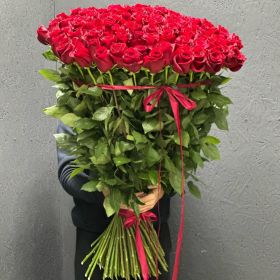 101 Красная роза, высота 1 метр