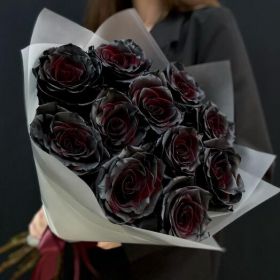 Букет из 17 черных роз