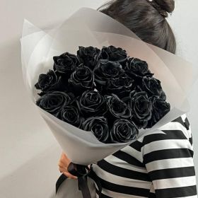 Букет из 15 черных роз